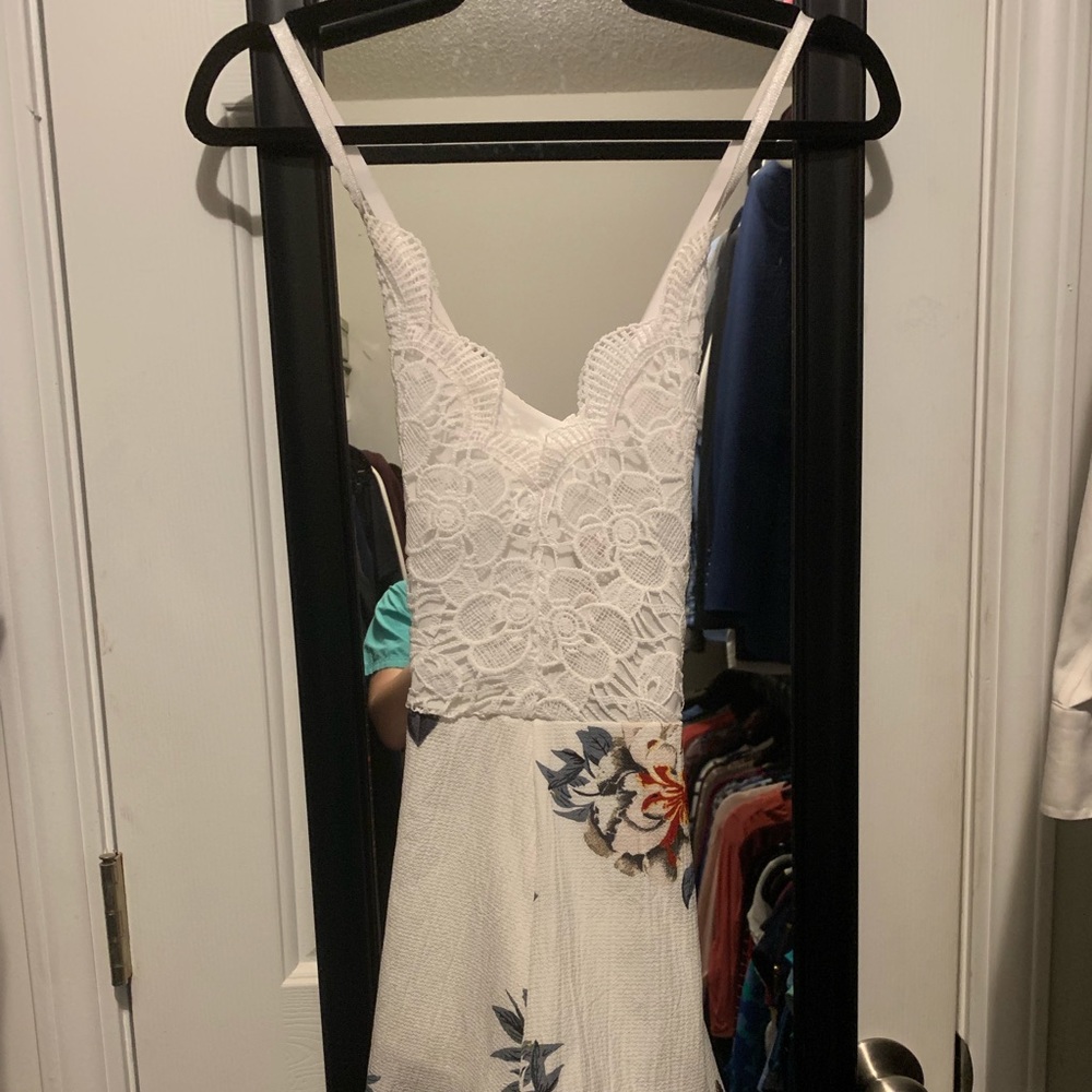 White floral romper